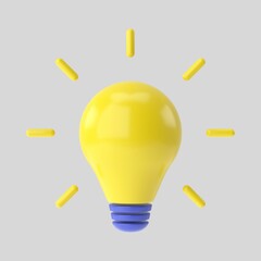 3D light Bulb. 3D light Bulb illustrations. 3d light illustration. 3D illustration of light Bulbs. - 92