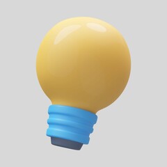 3D light Bulb. 3D light Bulb illustrations. 3d light illustration. 3D illustration of light Bulbs.  - 73