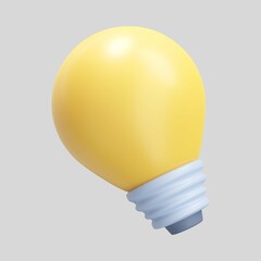 3D light Bulb. 3D light Bulb illustrations. 3d light illustration. 3D illustration of light Bulbs.  - 65