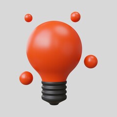 3D light Bulb. 3D light Bulb illustrations. 3d light illustration. 3D illustration of light Bulbs. - 41