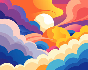 Fototapeta na wymiar cloud cloudy sky beautiful amazing fantastic vector illustration firmament heavens