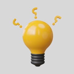 3D light Bulb. 3D light Bulb illustrations. 3d light illustration. 3D illustration of light Bulbs. - 35