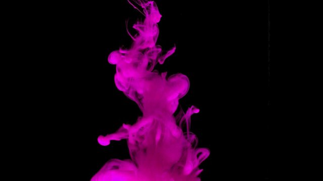 Motion Color drop in water, Ink swirling in, Colorful ink abstraction.