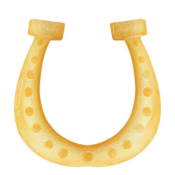 recommend clip art: watercolor horseshoe painting clip art, st patricks illustration png