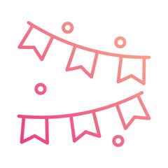Garland Icon vector. Stock illustration.
