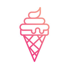 Ice Cream Icon vector. Stock illustration.