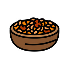 fabada asturiana spanish cuisine color icon vector. fabada asturiana spanish cuisine sign. isolated symbol illustration