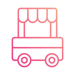 Booth Icon vector. Stock illustration.