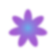 flower Y2k gradient blurred elements abstract shapes.