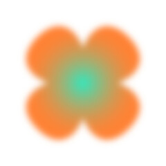 flower Y2k gradient blurred elements abstract shapes.