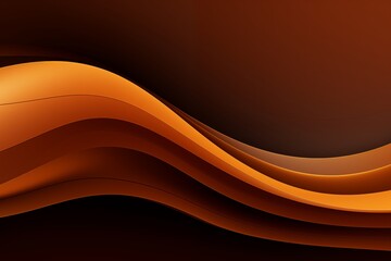 Obraz premium Brown wave gradient color background. Brown curve banner design. 