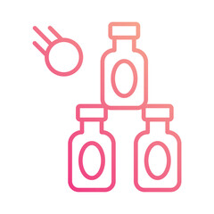 Bottle Throw Icon vector. Stock illustration.