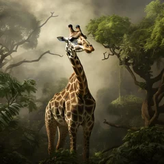 Poster Im Rahmen giraffe in the wild © Marcel