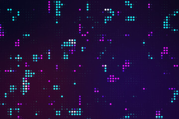 purple and blue dots digital background with gradient 