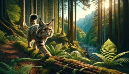 Pixie-bob Cat's Wilderness Walk