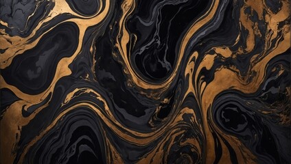 Charcoal abstract black marble background art paint pattern ink texture watercolor aged bronze fluid wall. 