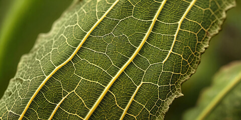 Obraz premium Intricate patterns and textures of leaves. Generative AI