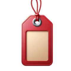blank price tag isolated on transparent background