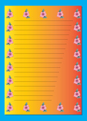 Empty writing sheets with line paper templates.