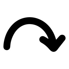 Hand drawn arrow doodle line icon.