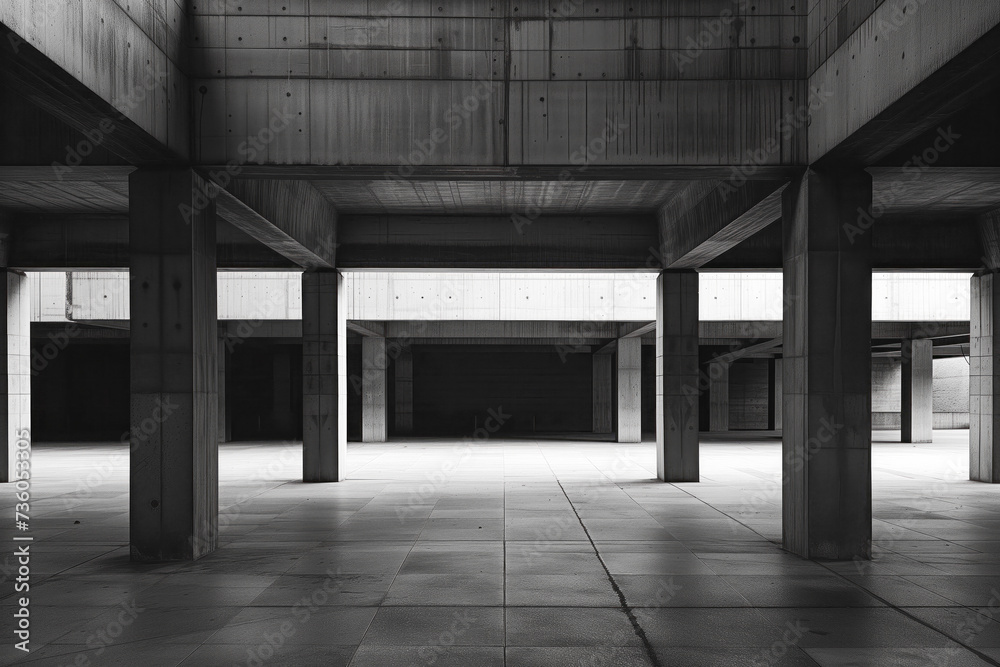 Poster big empty concrete open space. background image. created with generative ai technology