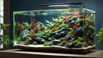 plant aquascape in the room