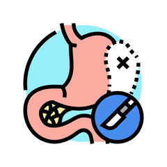 splenectomy surgery hospital color icon vector. splenectomy surgery hospital sign. isolated symbol illustration