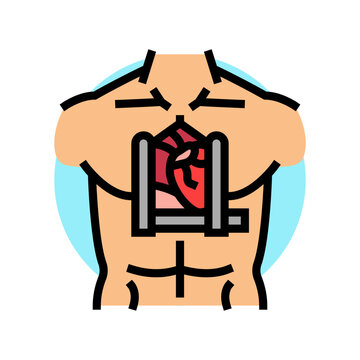 sternotomy surgery hospital color icon vector. sternotomy surgery hospital sign. isolated symbol illustration