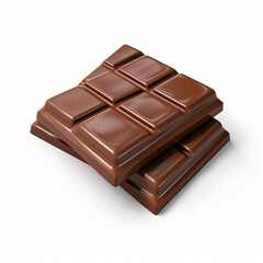 Obraz premium 3d render icon of chocolate cartoon plastic 3d clay generated AI