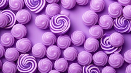 Background made of lollipops in Lilac color.