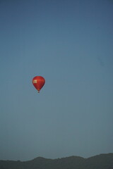 Air balloon in the sky in Vang Vieng, Laos.