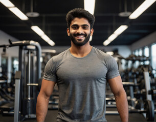 Fototapeta premium Young men in the gym