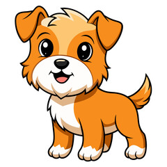 Fototapeta premium Sweet puppy cartoon isolated on white background