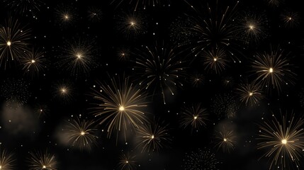 Naklejka premium Background of fireworks in Jet Black color
