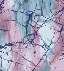 Watercolor Cracked brush stroke wall print