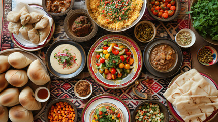 Fototapeta na wymiar Typical Jordanian food.