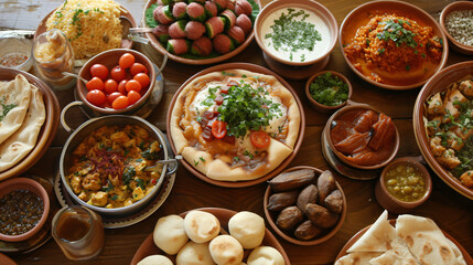 Fototapeta na wymiar Typical Jordanian food.