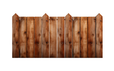 Wooden Fence Panel on white background