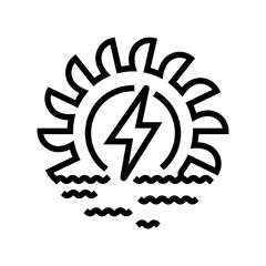 hydroelectric power line icon vector. hydroelectric power sign. isolated contour symbol black illustration