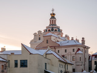 Church of St. Casimir back view. Roman Catholic church in Vilnius Old Town. 
