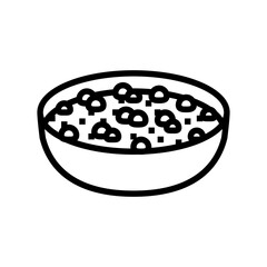 chana masala indian cuisine line icon vector. chana masala indian cuisine sign. isolated contour symbol black illustration