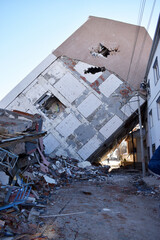 Destroyed buildings after the earthquake in Turkey. Earthquake scenes from Kahramanmaraş and Hatay. 7.8 and 7.4 eartquake. 6 FEBRUARY 2023