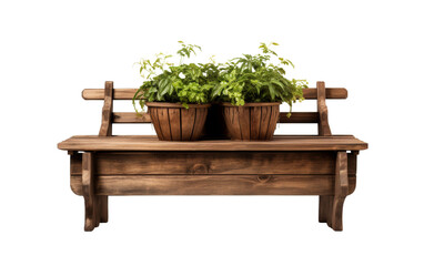 Wooden Planter Seating on transparent background