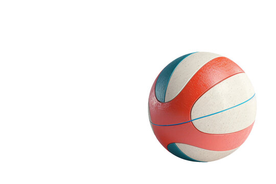 Set, Spike, Score! 3D Render of a Volleyball, Ready for Action on a Transparent Background
