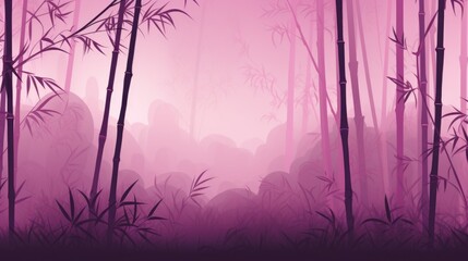 Obraz premium Background with bamboo forest in Mauve color