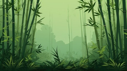 Background with bamboo forest in Pista Green color - obrazy, fototapety, plakaty