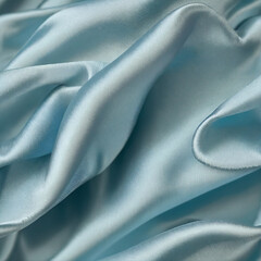 Obraz premium Light blue satin texture that is a light blue silver fabric silk panorama background with a beautiful and natural soft blur pattern - Texture seamless tile