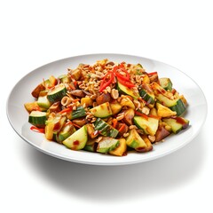 a indonesian traditional salad consist of vegetable with sweet and spicy peanuts sauce