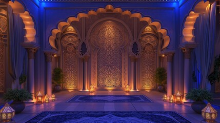 Oriental Islamic Decoration for Event by Generative AI
