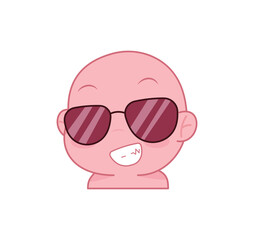 Cute cartoon expression emoji character vector design art for stickers